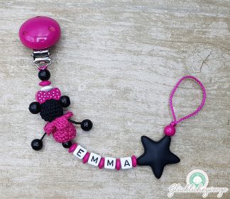 Personalisierte Schnullerkette mit Namen / Namenskette Baby